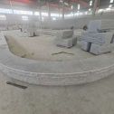 河北 芝麻白异形坐凳，自然面光面弧形加工