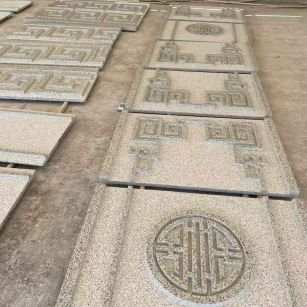 河北 白麻花岗岩外墙立面雕刻板