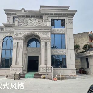 河北 白麻花岗岩别墅外墙干挂