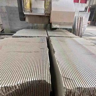 河北 车间生产日常，黄金麻白麻花岗岩