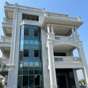 河北 白麻花岗岩别墅外墙干挂效果展示