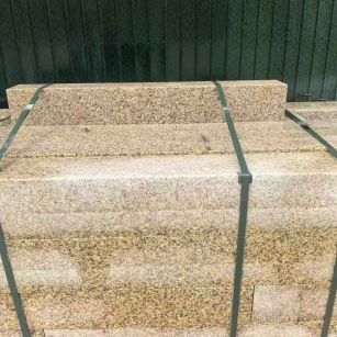 河北 黄金麻花岗岩石材机切面栏杆料半成品