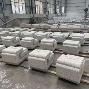 河北 白麻花岗岩异形加工-石凳，坐凳