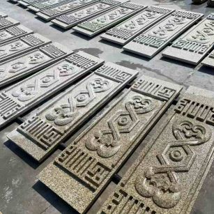 河北 黄金麻花岗岩外墙雕刻板