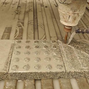 河北 芝麻白花岗岩石材盲人石、盲道石、盲点石