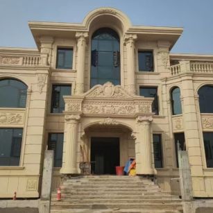 河北 黄金麻花岗岩别墅外墙干挂