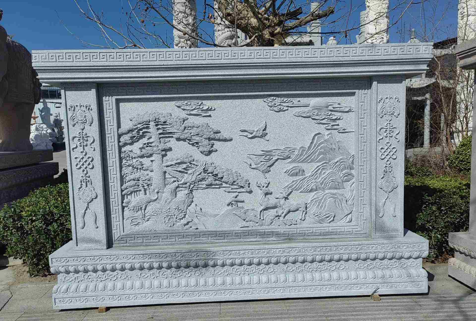 河北 芝麻白大型照壁，屏风，影壁