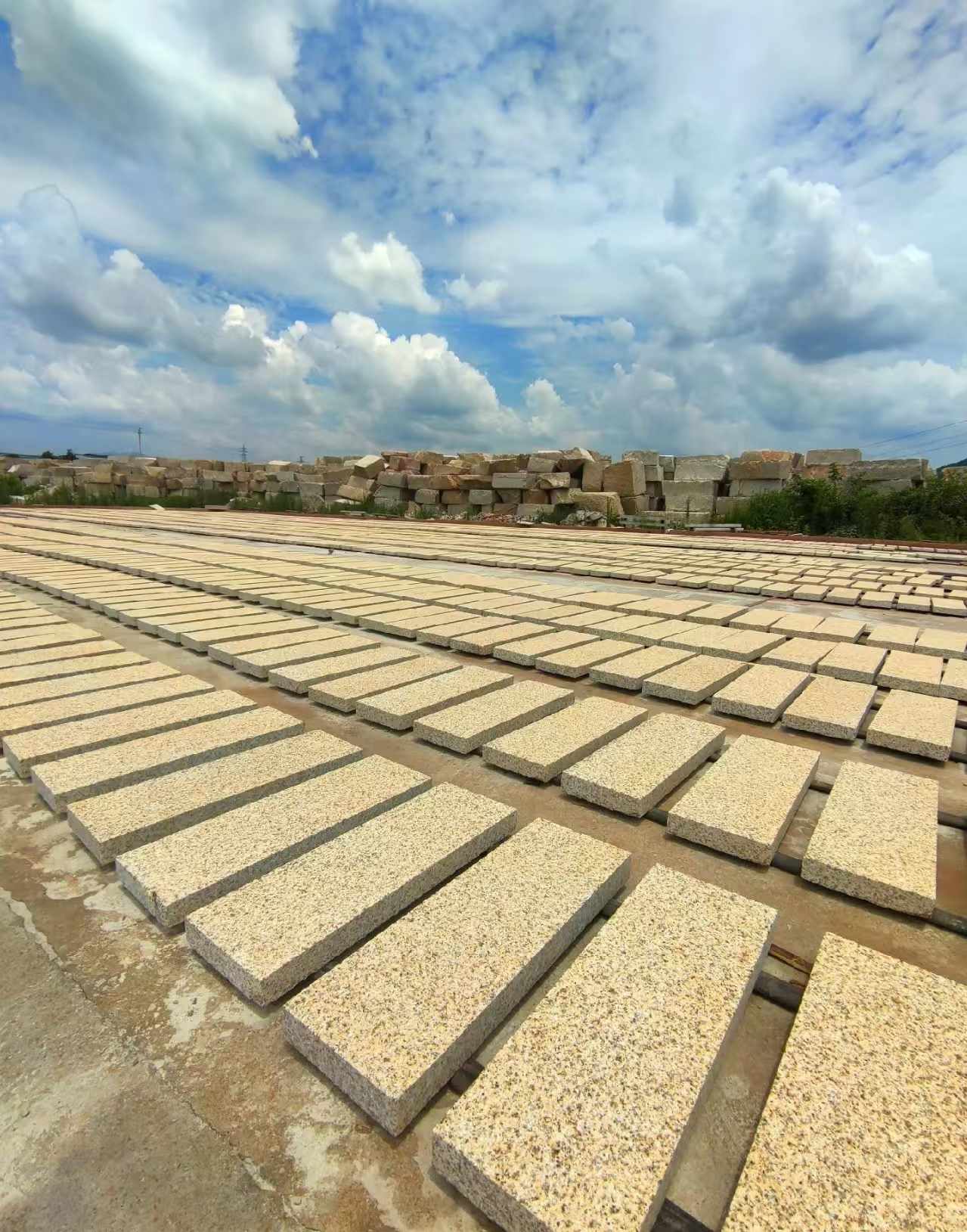 河北 黄金麻荔枝面花岗岩石材地铺石防护中