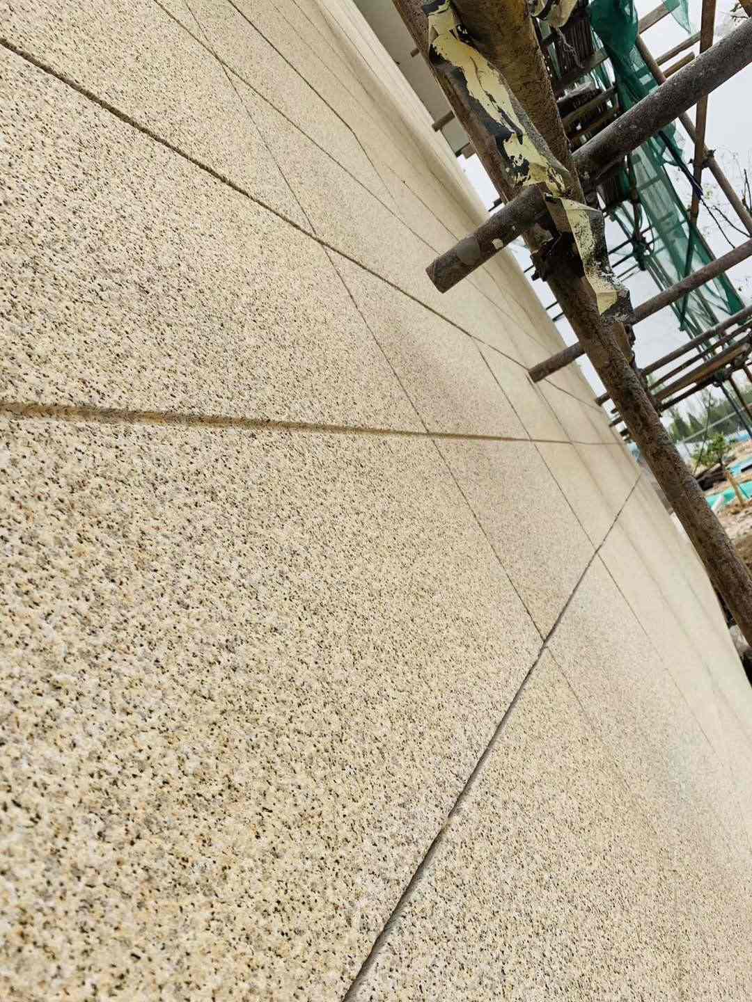 河北 黄金麻花岗岩荔枝面外墙干挂石材效果示例