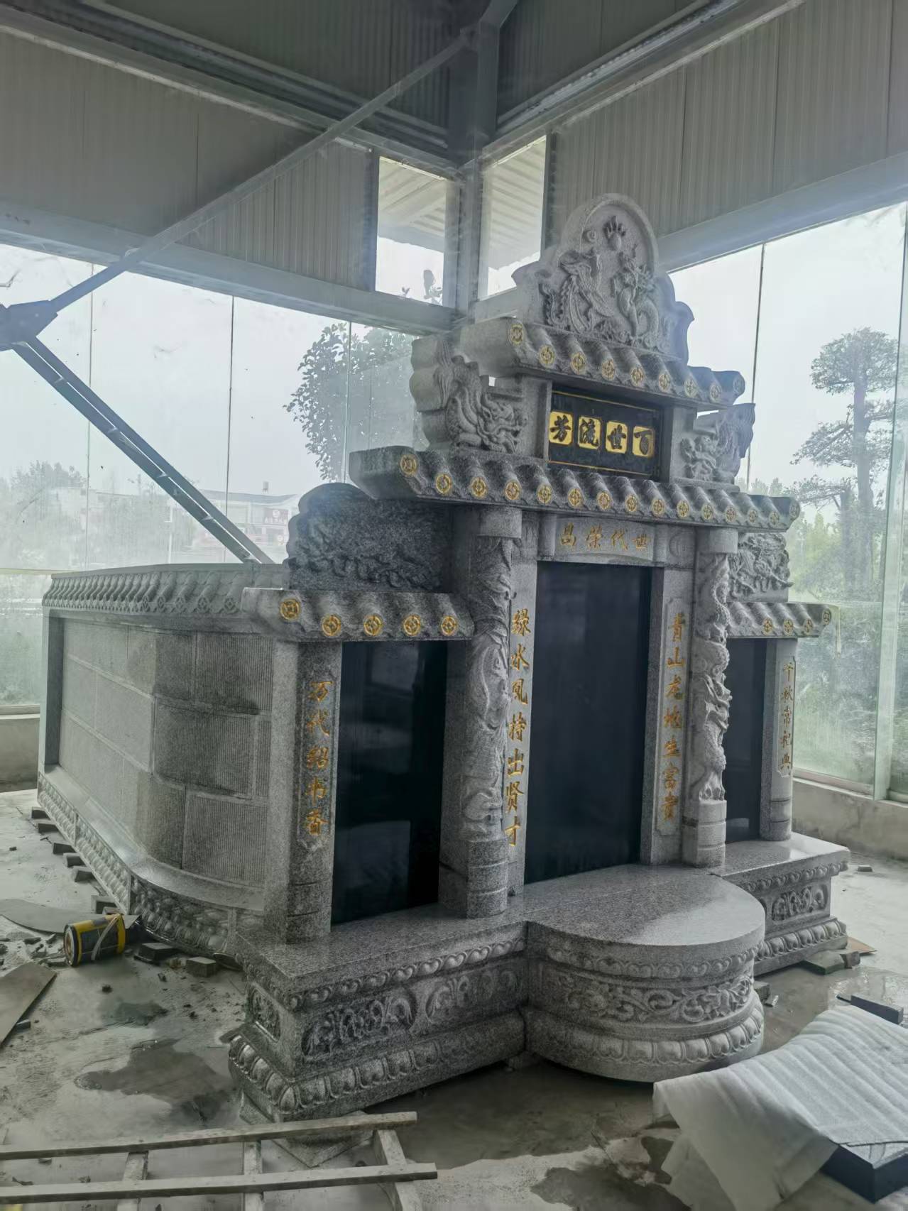 河北 芝麻白墓碑效果展示图