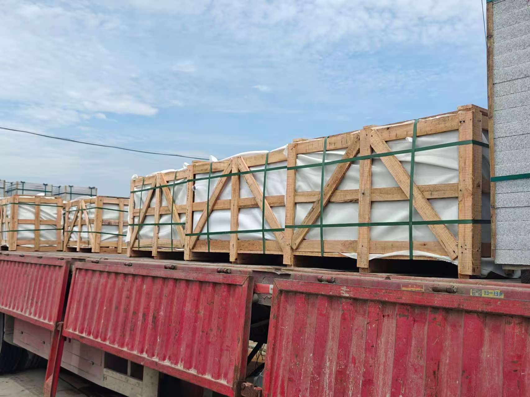 河北 芝麻白花岗岩地铺石出口专车-泰国游